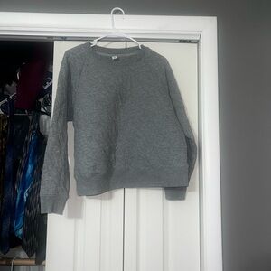Old Navy Gray Sweatshirt with Crew Neck and Long Sleeves